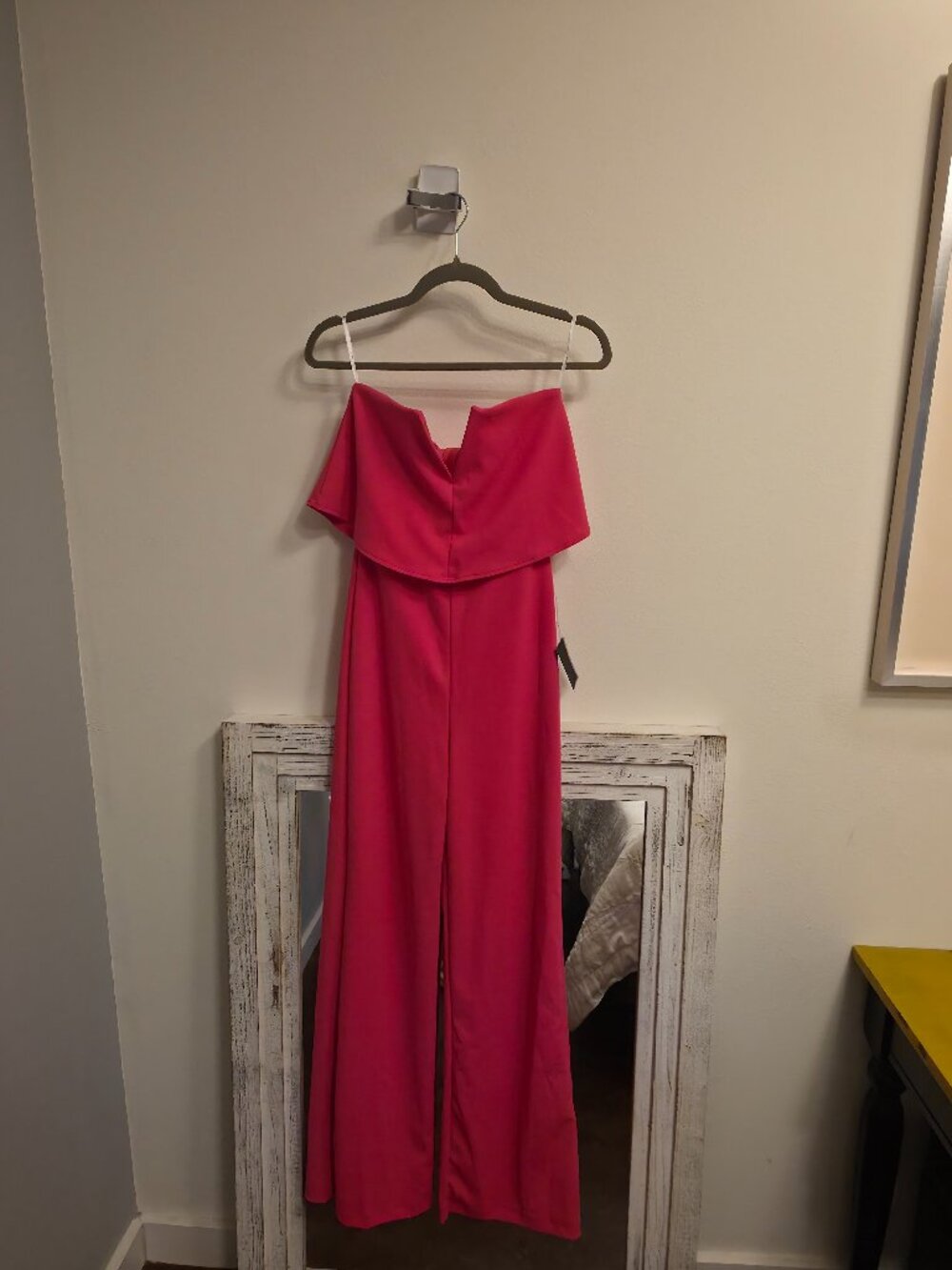 Lulus NWT Hot Pink Off The Shoulder Wide Leg Jumpsuit Size S